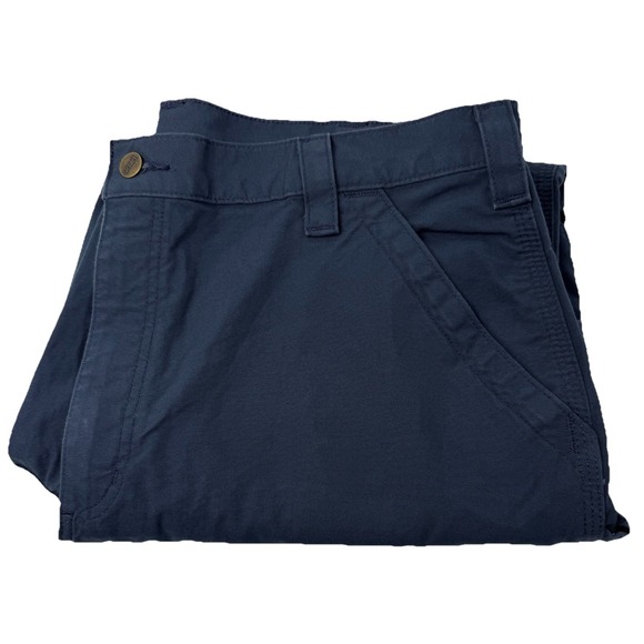 Carhartt Cargo Carpenter Pants Men's 40 X 30 Relaxed Fit Straight Leg  Navy Blue - Picture 1 of 6